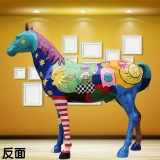 y15829 立體雕塑.擺飾 立體雕塑系列-動物雕塑系列-彩繪大馬